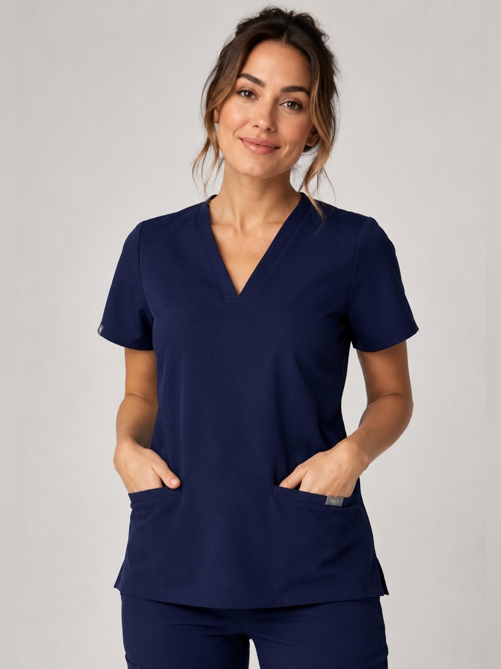 FIGS Technical Collection Navy Scrub Top Small | FW1100 Medical Uniform